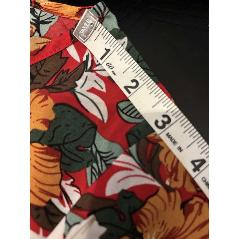 Emery Rose Dress Women's M Red Floral Tunic Short Sleeve - Picture 9 of 16
